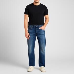 Boss Orange Men Jeans 34x34 Button Fly Distressed Raw Hem Straight Fit Y2K Denim